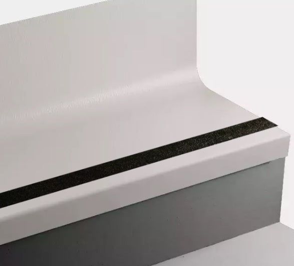 Johnsonite Grey Haze Hammered Rubber Stair Tread