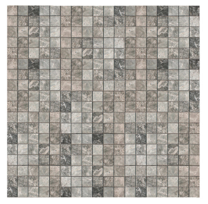 Tundra Gray Marble Mosaic - 5/8" x 5/8" Tumbled