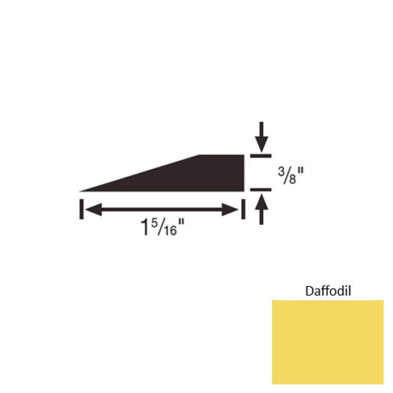 Solid 26 Daffodil Rubber Reducer Strip