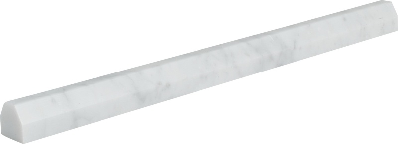 Bianco Venatino Marble Floor & Wall Trim - 3/4" X 12" Pencil 45 Liner