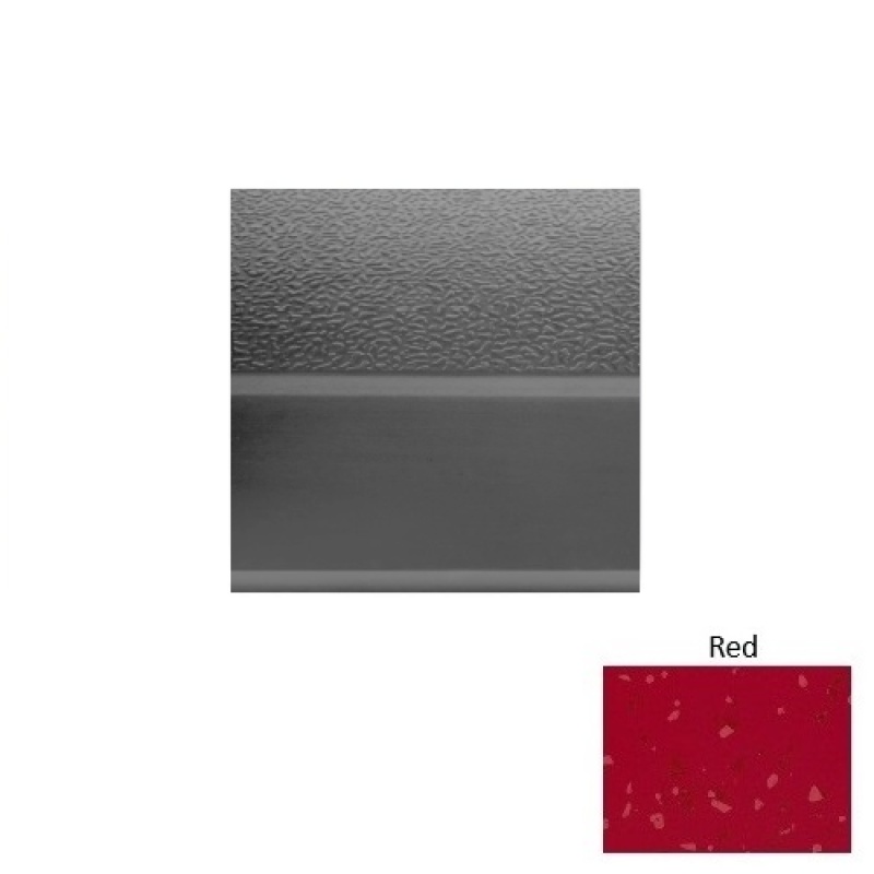 Symmetry 93 Red Rubber (Sq) Stair Tread - Textured