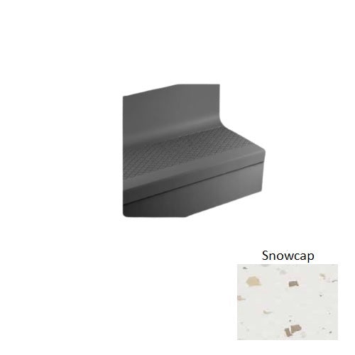 Johnsonite Snowcap Diamond Rubber Stair Tread with Riser