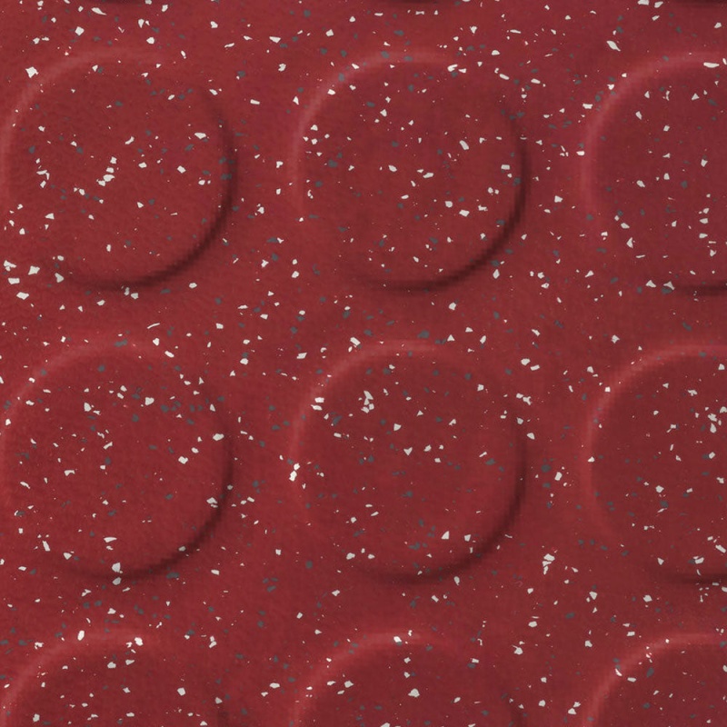 Johnsonite Lake Chelan Raise Round Color Splash Speckled Rubber Tile - Textured - 24" X 24"