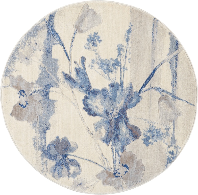 Somerset St18 Ivory / Blue Area Rug