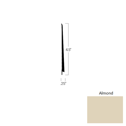 Johnsonite Almond Rubber Tightlock Carpet Base