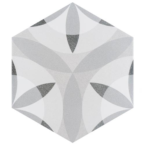 Hexatile Nature Black & White Porcelain Tile