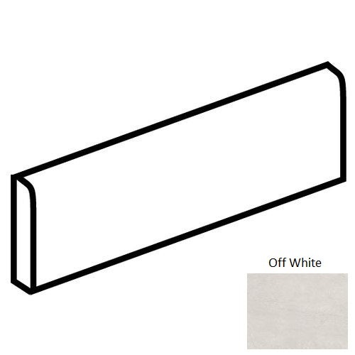 Arenella Off White Ceramic Wall Trim - 3" X 10" Bullnose - Matte