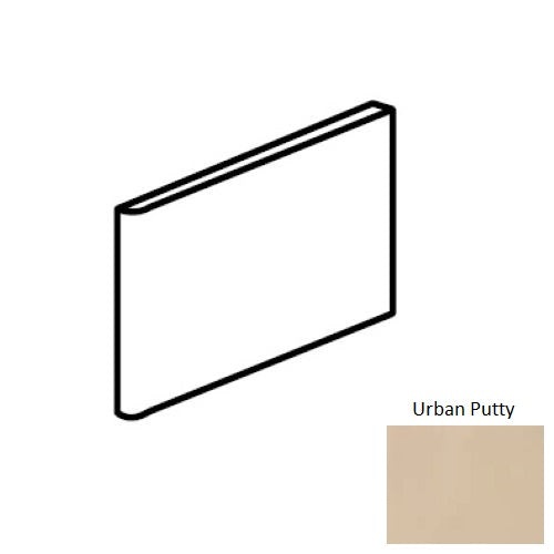 Color Wheel Classic Urban Putty Ceramic Wall Trim - 3" X 6" Bullnose 3" Side