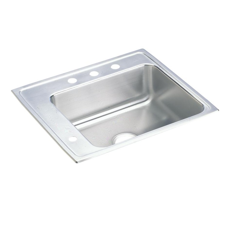 Lustertone Classic Stainless Steel Drop-In Single Bowl Kitchen Sink