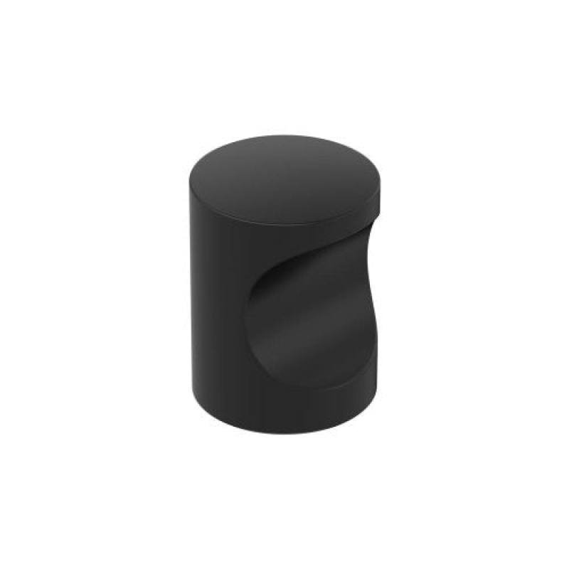 Whistle Zinc Cabinet Knob - Matte Black - 11/16" (17 Mm) Length