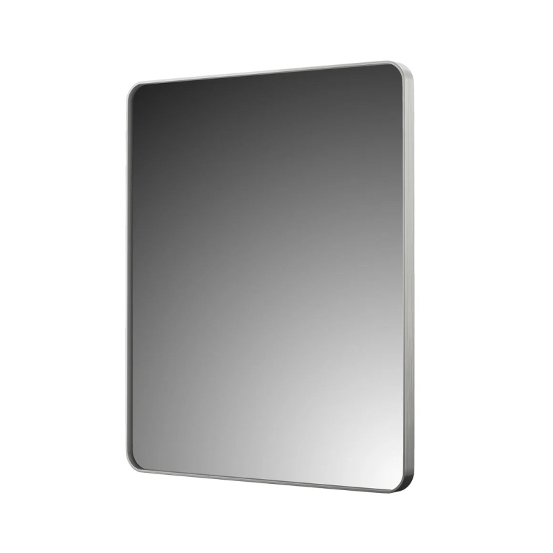 Brushed Nickel Aluminum Framed Bathroom Mirror - 24" X 30" X 1 1/2" - Brushed Nickel
