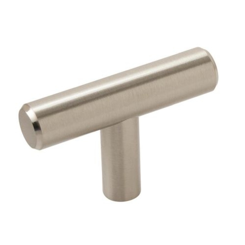 Bar Pulls Carbon Steel Cabinet Knob - Sterling Nickel - 1 15/16" (49 Mm)
