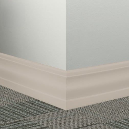 Johnsonite Zephyr Rubber Millwork Contoured Wall Base - 4 1/4" X 96" X 3/8" Delinate - Millwork Contoured Wall Base