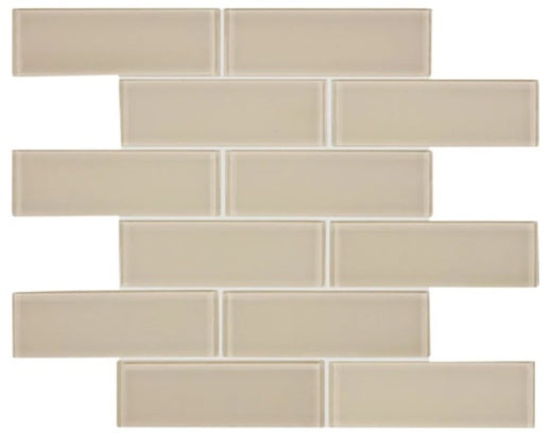 Aquatica Element Earth Glass Mosaic - 2" X 6" Staggered - Glossy