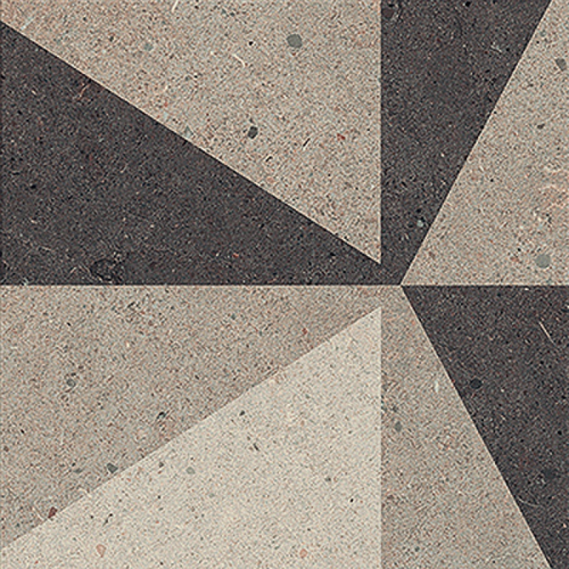 Silver Grain Decor C Deco Porcelain Tile - Matte - 8" X 8"