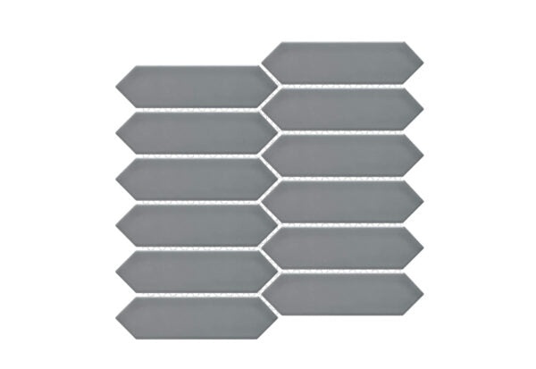 Artisan Plus Dark Porcelain Mosaic - Picket Fence - Glossy