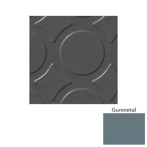 Flextones Gunmetal Rct Radial Iii Rubber Distinct Designs Tile - Textured - 18" X 18"