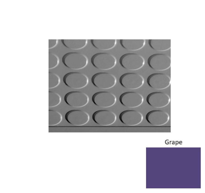 Solid 97 Grape Vantage Raised Circular 15 Inch Depth Rubber (Sq) Stair Tread - Textured