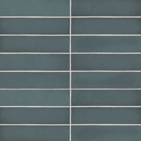 Makoto Arashi Blue Ceramic Tile - Matte - 2 1/2" X 10"