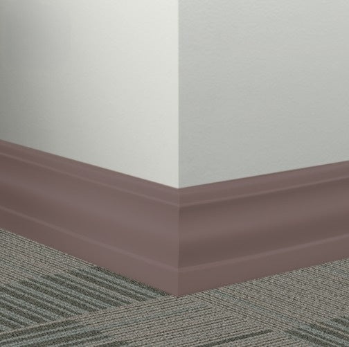 Johnsonite Espresso Rubber Millwork Contoured Wall Base - 4 1/4" X 96" X 3/8" Delinate - Millwork Contoured Wall Base