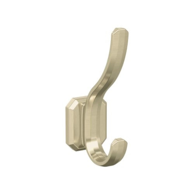 Granlyn Zinc Double Prong Decorative Hook - Golden Champagne - 5 5/16" (135 Mm) Length