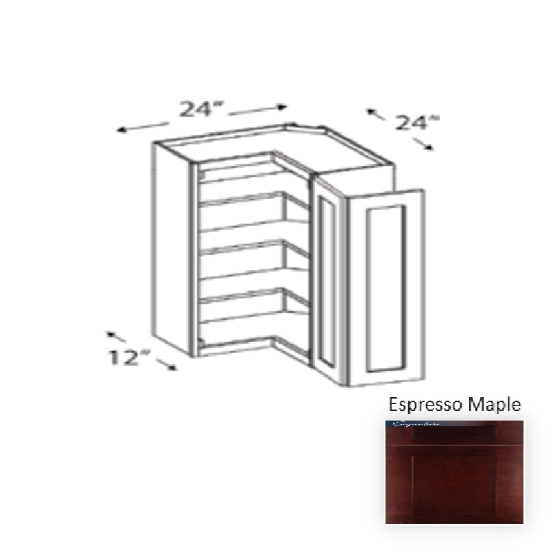 Framed Shaker Classic Espresso Maple Wall Cabinet