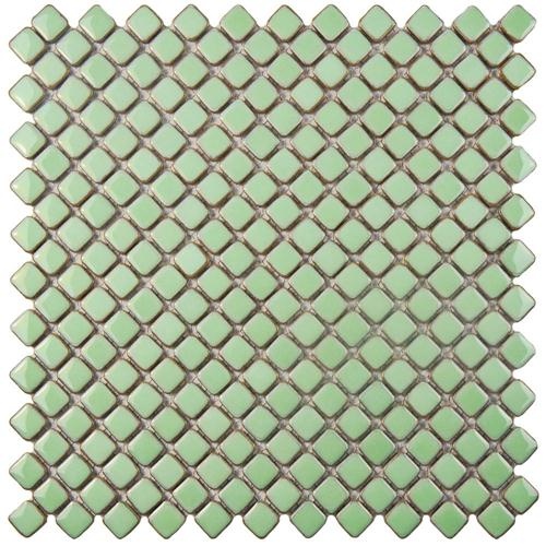 Hudson Diamond Light Green Porcelain Mosaic - Diamond - Glossy
