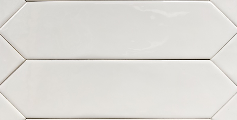 Settecento Crayons Bright White Ceramic Tile - Glossy - 3" X 12" Picket Fence