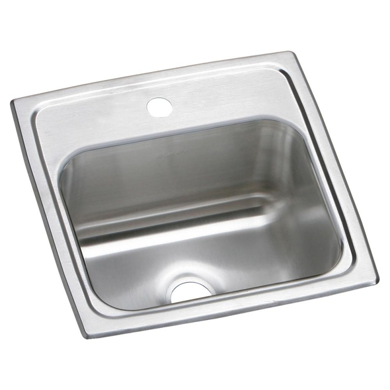 Bpsr151 Celebrity Stainless Steel Drop In Single Bowl Bar Sink - 15" X 15" X 6 1/8" With 1 Hole - Stainless Steel