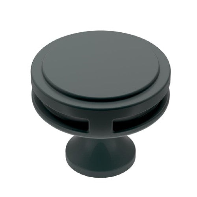 Oberon Zinc Cabinet Knob - Matte Black - 1 3/8"