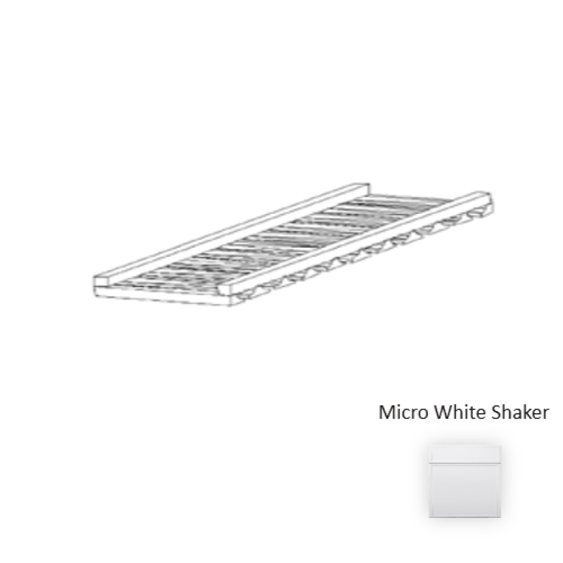 Mws.36Gr Framed Shaker Premium Micro White Shaker Natural Clear Coat Wood Kitchen Wall Cabinet - 36" X 12" X 12" - Natural Clear Coat