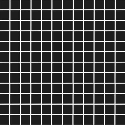 Cc Mosaics Black Porcelain Mosaic - 1" X 1" - Matte