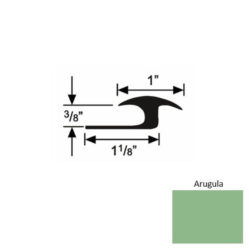 Solid 60 Arugula Rubber Tile / Carpet Joiner - 1 1/8" X 9 Ft (108") X 3/8"