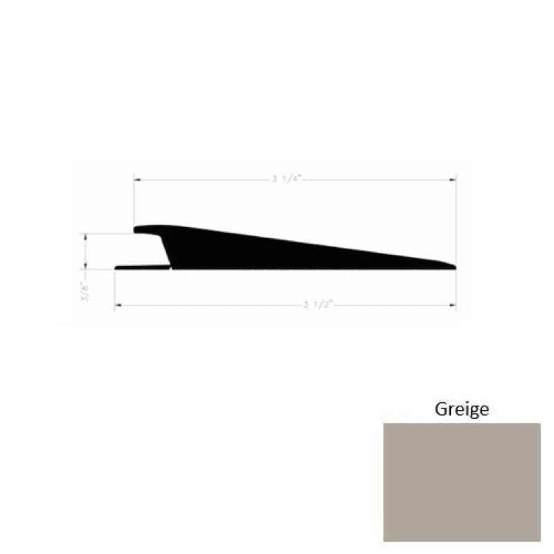 Solid 74 Greige Rubber Rolling Traffic Transition