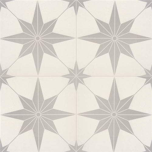 Memoir Jewel Grey Ceramic Tile - Matte - 12" X 12"