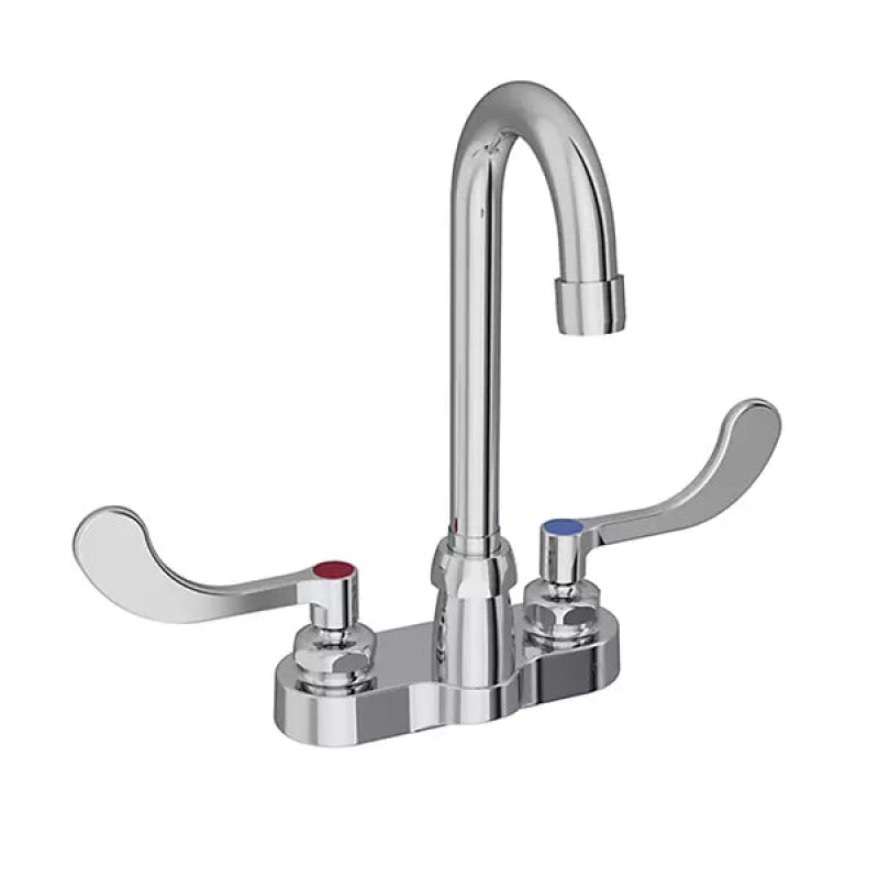 Lk406gn04t4 Chrome Deck Mount Kitchen Faucet - Double Handle / Two Holes - Chrome