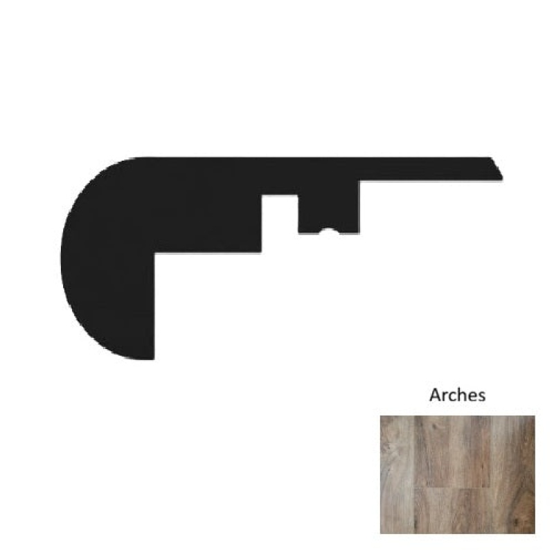 1600 Series Arches Luxury Vinyl Moulding / Trim - 94" Overlap Stair Nose - Embossed