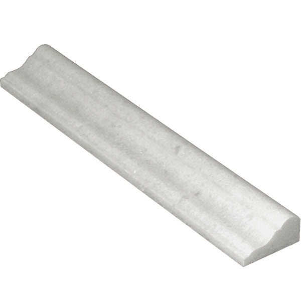 Polar White Marble Liner - 2" x 12" F5 Chair Rail - Polished