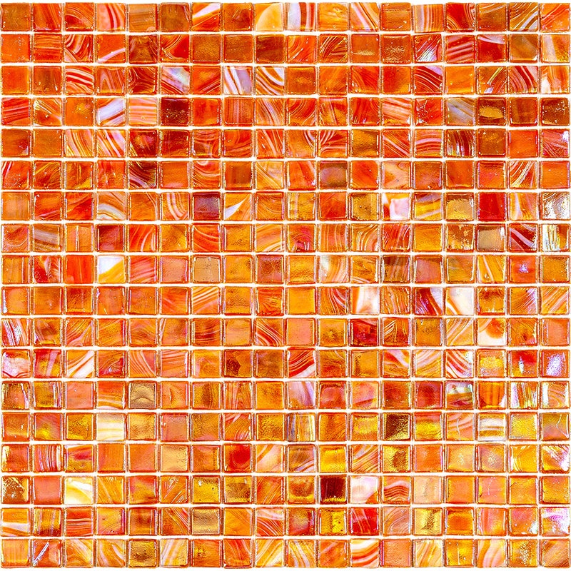 Alma Line Nibble Nb-Or805 Glass Mosaic - 0.6" X 0.6" - Glossy