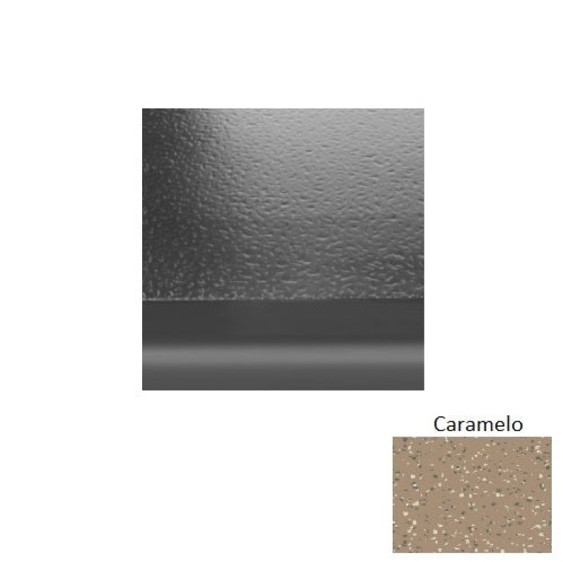 Fiesta 95 Caramelo Hammered Rubber (Sq) Stair Tread With Riser - Hammered