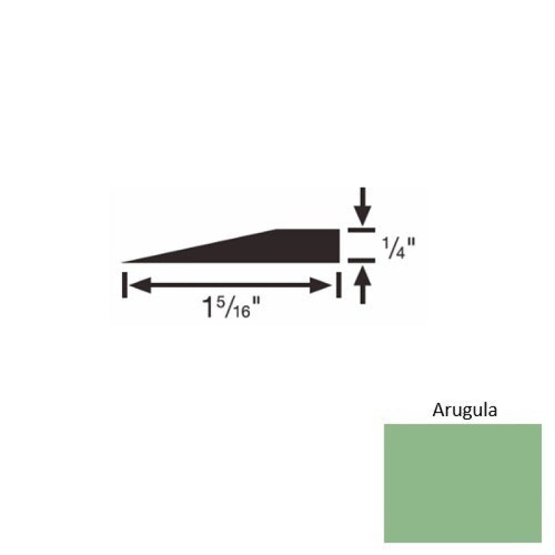 Solid 24 Arugula Rubber Reducer Strip - 1 5/16" X 9 Ft (108") X 1/4"
