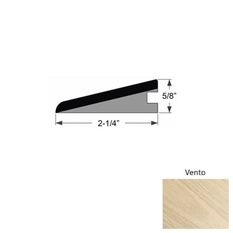 Premio Vento Hardwood Moulding / Trim - 2 1/4" X 86" Ramp Reducer - Urethane