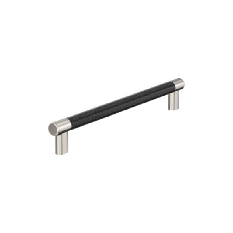 Esquire Zinc & Stainless Steel Appliance Pull - Polished Nickel / Black Bronze