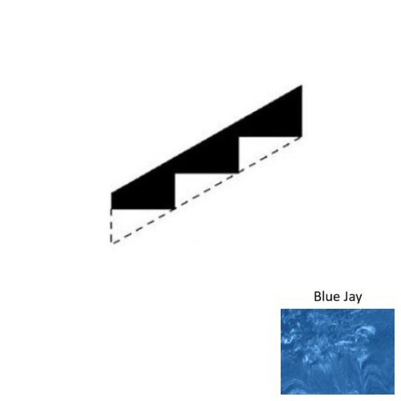 Marbleized Blue Jay Rubber Stringers - Smooth