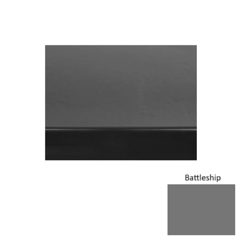 Solid 70 Battleship Light Duty Rubber Stair Tread - Smooth