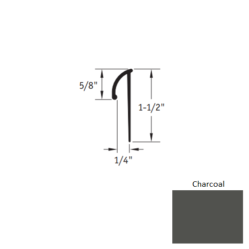 Johnsonite Charcoal Vinyl Moulding / Trim