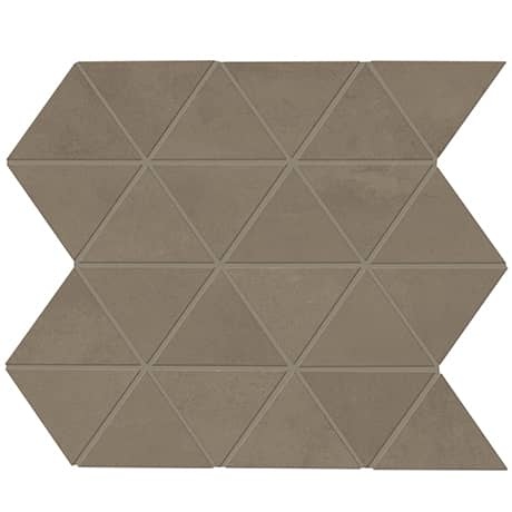 Chord Rhythm Brown Porcelain Mosaic - 3" Triangle - Matte