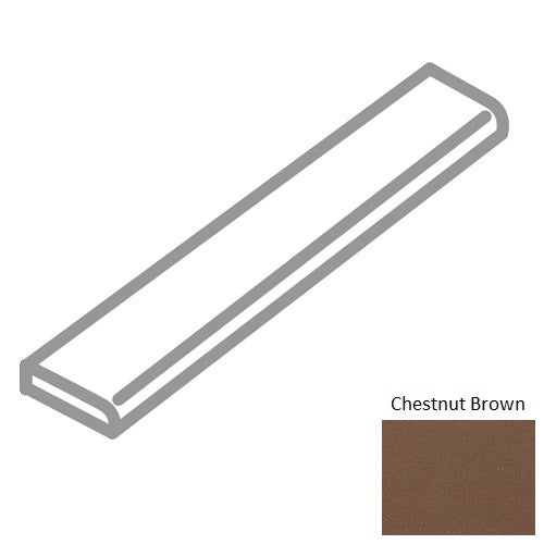 Metropolitan Chestnut Brown 4" X 8" Bullnose Trim