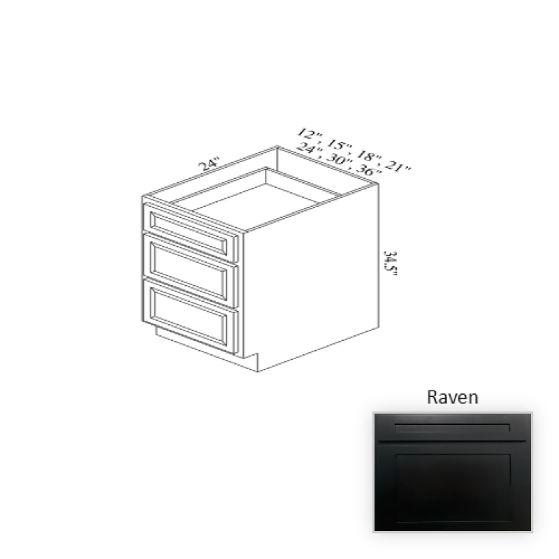 Raven Wood Kitchen Base Cabinet