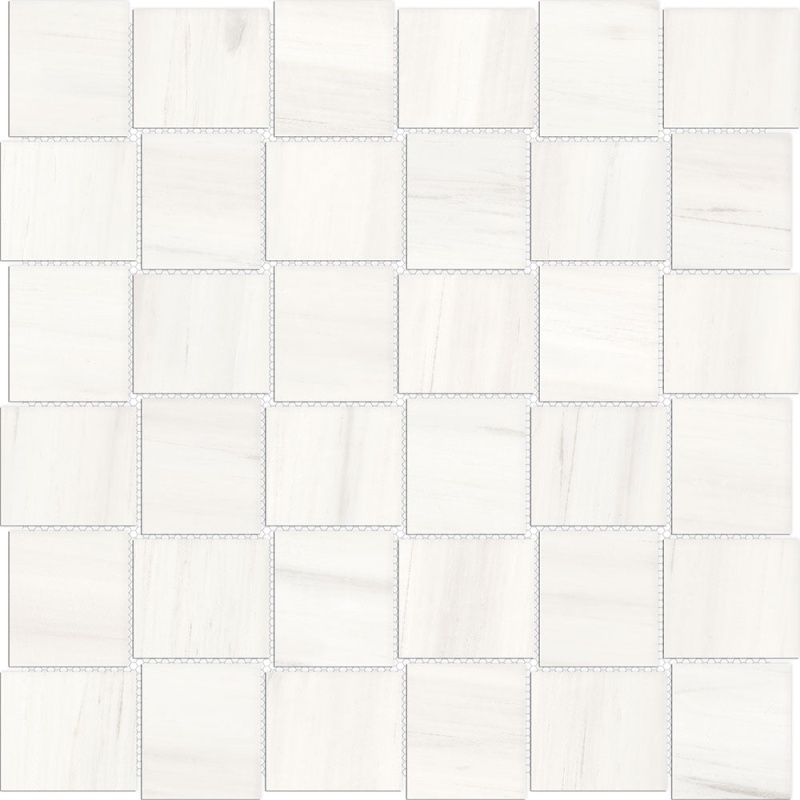 Mayfair Suave Bianco Porcelain Mosaic 2" x 2" Basket Weave